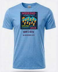 Personalised Banter Tee — carolina blue tee