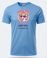 Personalised Banter Tee — carolina blue tee