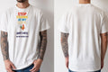 Personalised Banter Tee — natural tee, front and back view