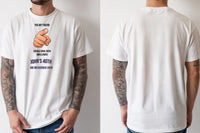Personalised Banter Tee — natural tee, front and back view