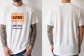 Personalised Banter Tee — natural tee, front and back view