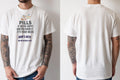 Personalised Banter Tee — natural tee, front and back view