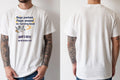 Personalised Banter Tee — natural tee, front and back view
