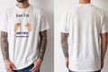 Personalised Banter Tee — natural tee, front and back view