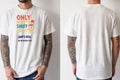 Personalised Banter Tee — natural tee, front and back view