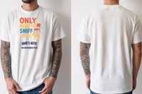 Personalised Banter Tee — natural tee, front and back view