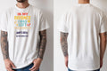 Personalised Banter Tee — natural tee, front and back view