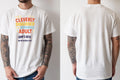 Personalised Banter Tee — natural tee, front and back view
