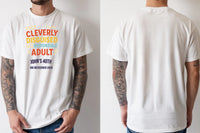 Personalised Banter Tee — natural tee, front and back view