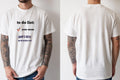 Personalised Banter Tee — natural tee, front and back view