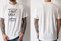 Personalised Banter Tee — natural tee, front and back view