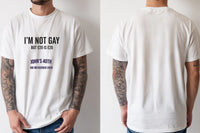 Personalised Banter Tee — natural tee, front and back view