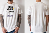 Personalised Banter Tee — natural tee, front and back view