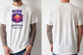 Personalised 80s Tee — natural tee, front and back view