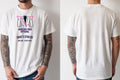 Personalised 80s Tee — natural tee, front and back view