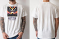 Personalised Bugged out Tee — natural tee, front and back view