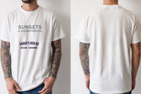 Personalised Ibiza Tee — natural tee, front and back view