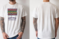 Personalised Country Weekender Tee — natural tee, front and back view