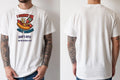 Personalised Banter Tee — natural tee, front and back view