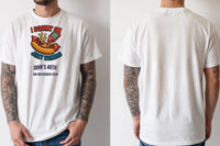 Personalised Banter Tee — natural tee, front and back view
