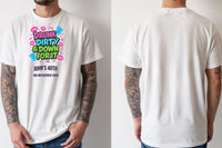 Personalised Banter Tee — natural tee, front and back view