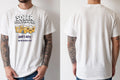 Personalised Banter Tee — natural tee, front and back view