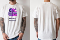 Personalised Banter Tee — natural tee, front and back view