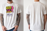 Personalised Banter Tee — natural tee, front and back view