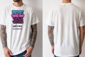Personalised Banter Tee — natural tee, front and back view