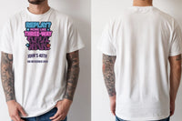 Personalised Banter Tee — natural tee, front and back view