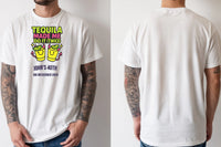 Personalised Banter Tee — natural tee, front and back view