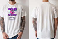 Personalised Banter Tee — natural tee, front and back view