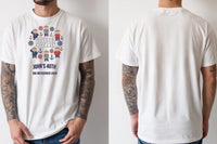 Personalised Banter Tee — natural tee, front and back view