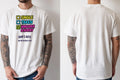 Personalised Banter Tee — natural tee, front and back view