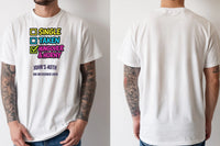 Personalised Banter Tee — natural tee, front and back view
