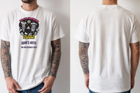 Personalised Banter Tee — natural tee, front and back view