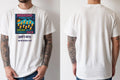 Personalised Banter Tee — natural tee, front and back view