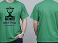 Personalised Weekender Unisex Tee — irish green tee, front and back view