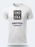 Personalised Weekender Unisex Tee — white tee, front view