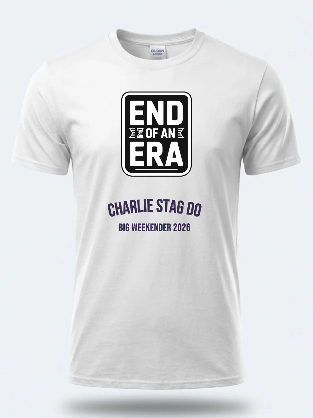 Personalised Weekender Unisex Tee — white tee, front view