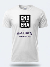 Personalised Weekender Unisex Tee — white tee, front view