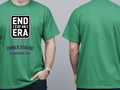 Personalised Weekender Unisex Tee — irish green tee, front and back view