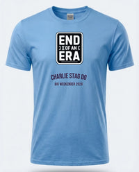 Personalised Weekender Unisex Tee — carolina blue tee