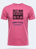 Personalised Weekender Unisex Tee — pink tee, front view