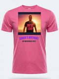 Sunset Set Tee — We Love Ibiza Weekender Custom Photo T-Shirt — pink tee, front view