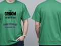 Personalised Weekender Unisex Tee — irish green tee, front and back view