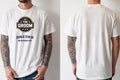 Personalised Weekender Unisex Tee — natural tee, front and back view