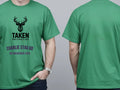 Personalised Weekender Unisex Tee — irish green tee, front and back view