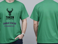 Personalised Weekender Unisex Tee — irish green tee, front and back view
