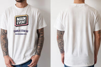 Personalised Weekender Unisex Tee — natural tee, front and back view